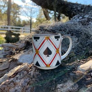 Vintage Queen Of Spades Playing Card Mug